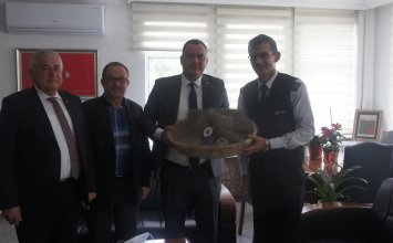24.11.2021 Aydın Ticaret Borsası Yönetimi, Aydın İl Jandarma Komutanlığı’na Atanan Jandarma Albay Macit Engin’i Makamında Ziyaret Etti