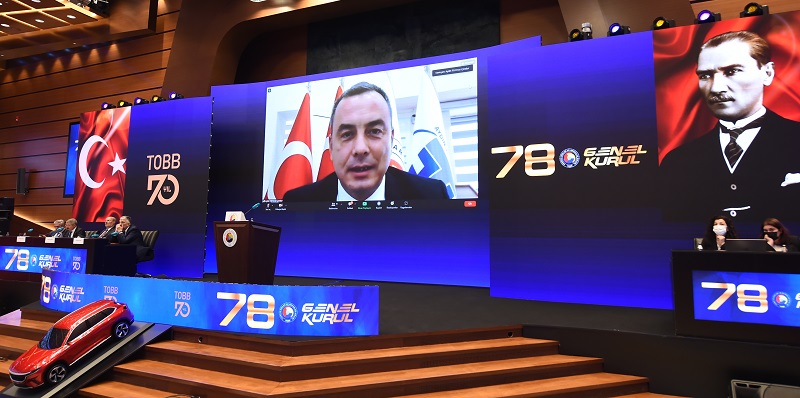 13.05.2022  Fevzi Çondur, Chairman of Aydın Commodity Exchange, Spoke at the 78th Plenary Session Representing The Aegean Region 