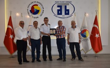 08.06.2022 Aydın Provincial Gendarmerie Command Colonel Mesut Inan Visited to Aydın Commodity Exchange