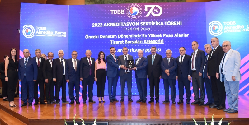 09.09.2022 Aydın Ticaret Borsası, Önceki Denetim Döneminde Ticaret Borsaları Arasında En Yüksek 2. Puanı Alan Ticaret Borsası Oldu