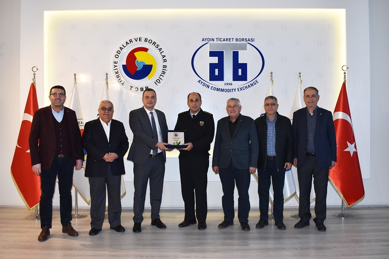 20.12.2022 Aydın Provincial Gendarmerie Commander J.Kd. Alb. Ali Naci Aldemir paid a Revisitation to Aydın Commodity Exchange