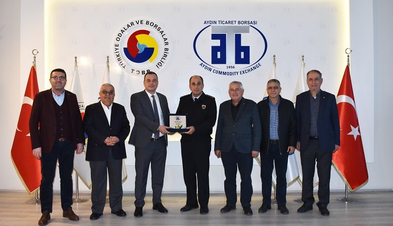 20.12.2022 Aydın Provincial Gendarmerie Commander J.Kd. Alb. Ali Naci Aldemir paid a Revisitation to Aydın Commodity Exchange