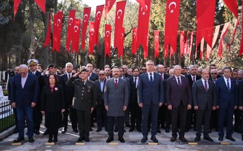 18.03.2023 Aydın Commodity Exchange Assembly Chairman A. Bahri Erdel, 18 March Martyrs' Day and 108th anniversary of Canakkale Victory Attended the Ceremony Held on the Occasion of the Anniversary