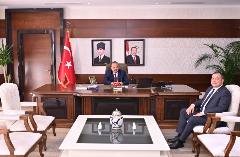 22.02.2024 Aydın Commodity Exchange Chairman Fevzi Çondur visited Yakup Canbolat, Aydın Governor