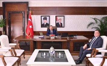 22.02.2024 Aydın Commodity Exchange Chairman Fevzi Çondur visited Yakup Canbolat, Aydın Governor