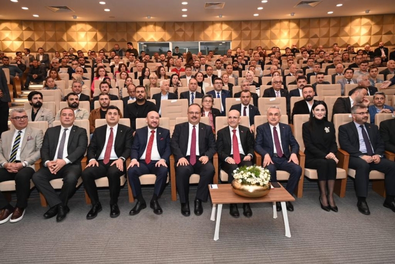 18.03.2024 Aydın Commodity Exchange Participated in the Consultation Meeting with the Business World of Aydın, Organized with the Attendance of Minister of Treasury and Finance Mehmet Simsek
