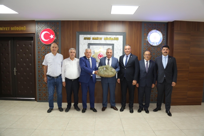 10.09.2024 Aydın Commodity Exchange Pays a Courtesy Visit to Provincial Police Chief Armağan Adnan Erdoğan