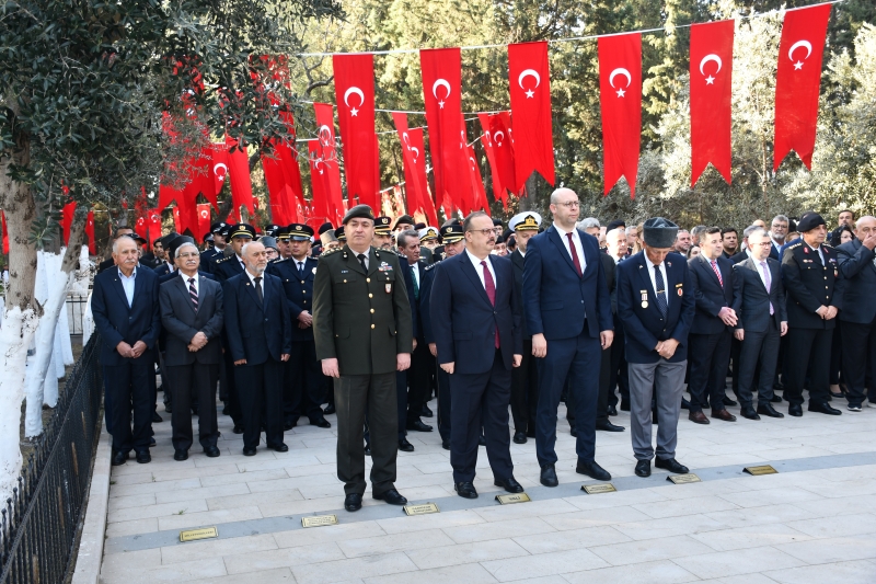 18.03.2025 Aydın Ticaret Borsası Meclis Başkanı A. Bahri Erdel, 18 Mart Şehitleri Anma Günü ve Çanakkale Zaferi’nin 110. Yıl Dönümünde Anma Törenine Katıldı