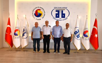 05.08.2025 Aydın İl Jandarma Komutanı J.Albay Ali Naci Aldemir’den Aydın Ticaret Borsası’na Veda Ziyareti