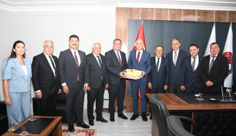 17.09.2025 Aydın Ticaret Borsası’ndan Aydın Cumhuriyet Başsavcısı Celal Tekin’e Hayırlı Olsun Ziyareti