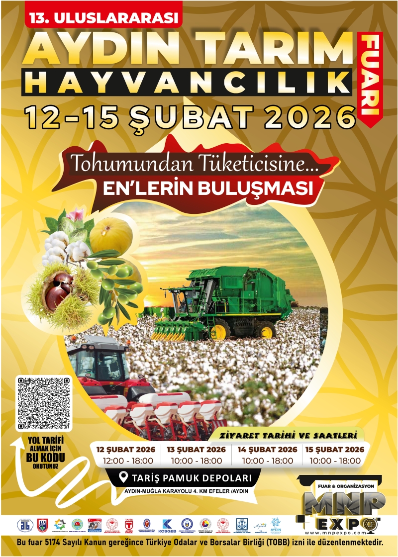 28.01.2026 Tarım, Gıda ve Hayvancılık Sektörü Aydın’da Buluşuyor!