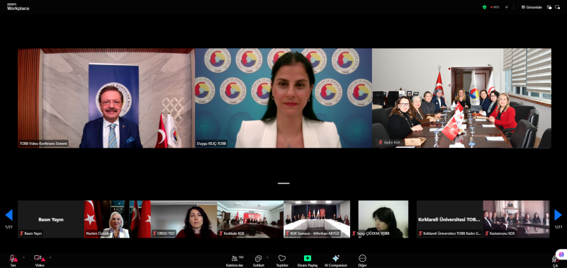 09.03.2026 Aydın İl Kadın Girişimciler Kurulu Dünya Kadınlar Günü Kapsamında Online Toplantıya Katıldı