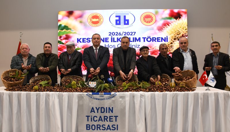 27.10.2026 Aydın Ticaret Borsası’nda Sezonun İlk Kestanesi 600 TL'den Alındı