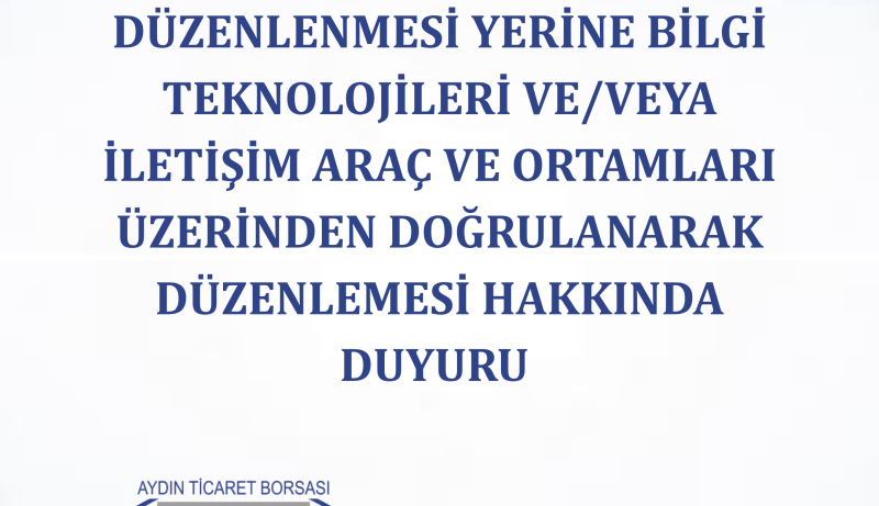 30.10.2026 Aydın Ticaret Borsası'nın Talebi Karşılık Buldu: E-Müstahsil Makbuzu Uygulamasında Tarih Uzatıldı
