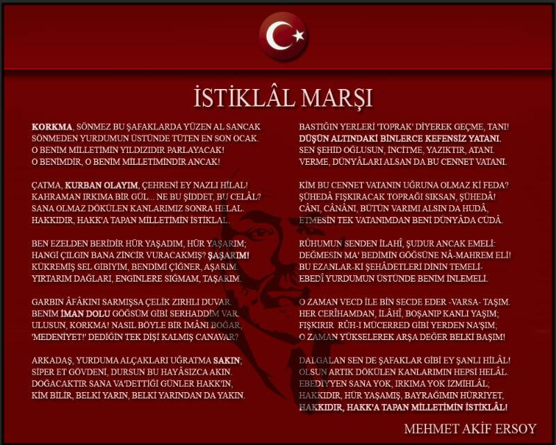 12.03.2020 İSTİKLAL MARŞI‘MIZIN KABULÜNÜN 99. YIL DÖNÜMÜNDE MİLLİ ŞAİRİMİZ MEHMET AKİF ERSOY’U VE MİLLİ MÜCADELEMİZİN BÜTÜN KAHRAMANLARINI RAHMET VE MİNNETLE ANIYORUZ