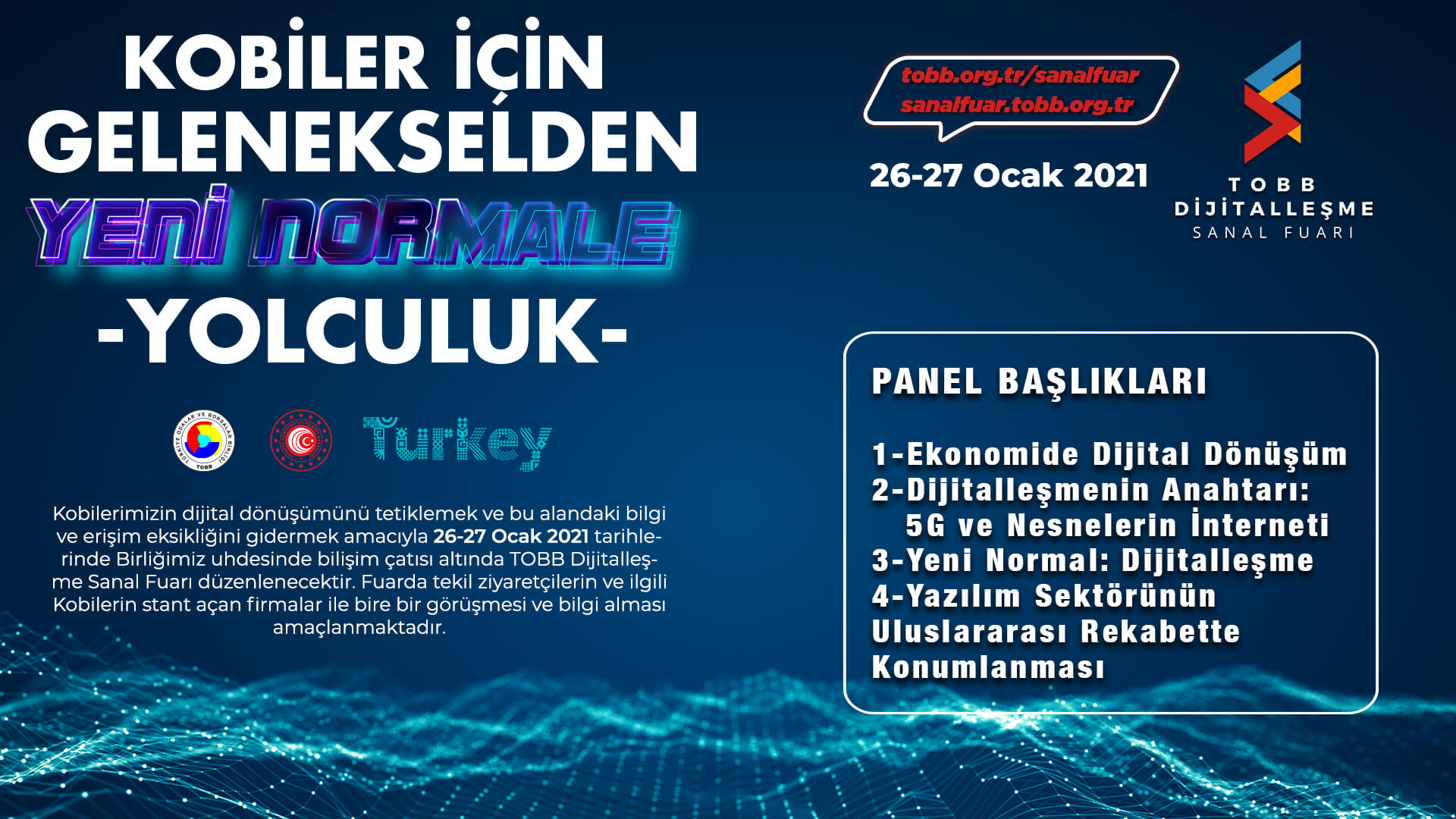 15.01.2021 TOBB Dijitalleşme Sanal Fuarı Düzenlenecek
