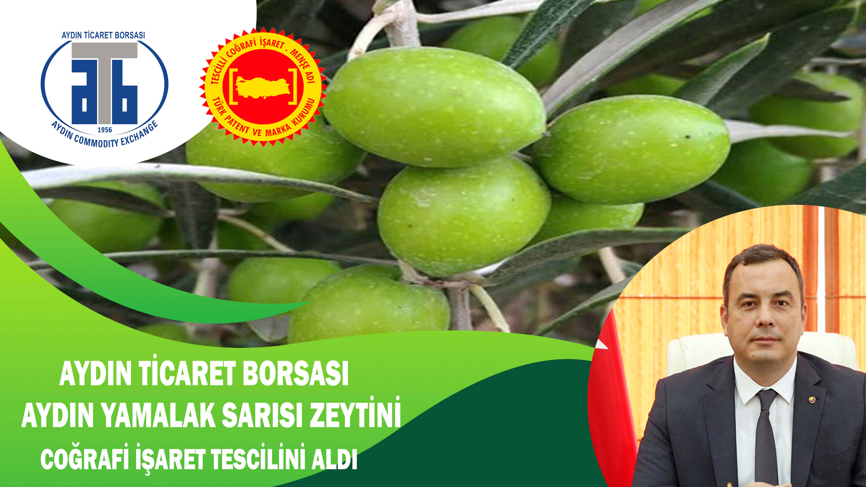 22.04.2021 Aydın Commodity Exchange Received The  Protected Designation of Origin Registration Of Aydın Yamalak Yellow Olive  