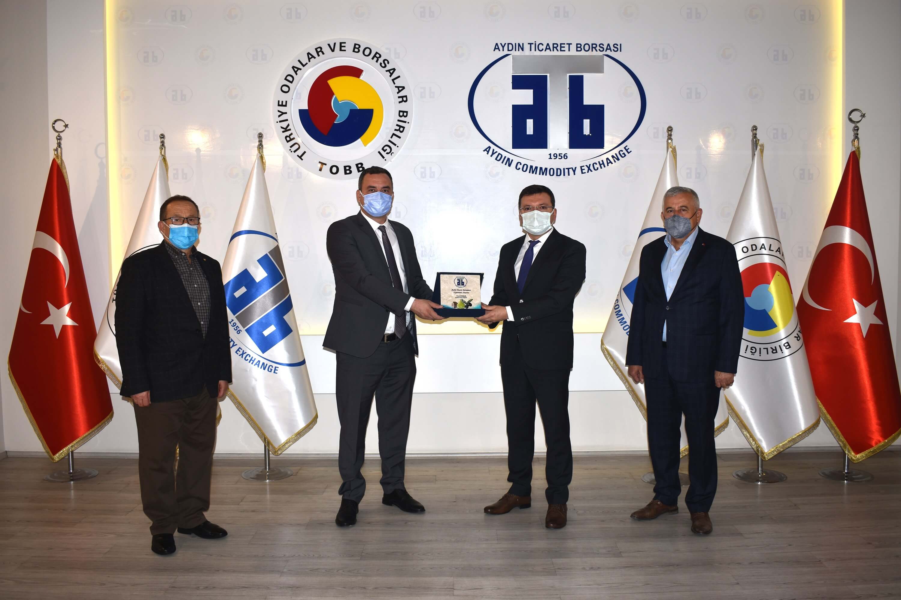 30.12.2020 Efeler Kaymakamı Cemal Şahin, Aydın Ticaret Borsası nı Ziyaret Etti