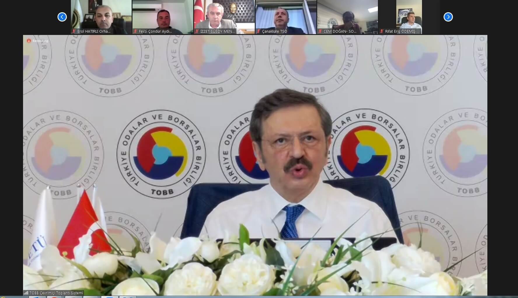 30.04.2021 Fevzi Çondur, Chairman of Aydın Commodity Exchange, Attended TOBB Aegean and Marmara Regional Meeting 