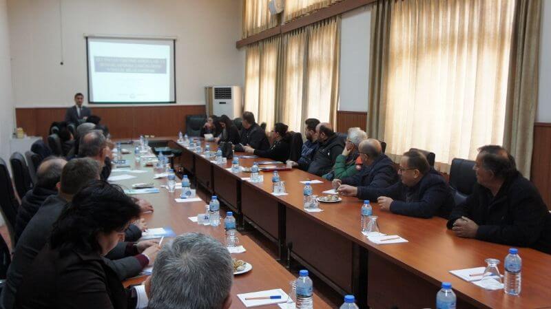 07.01.2020 AYDIN TİCARET BORSASINDA  ZEYTİNYAĞI ÜRETİMİNDEN KAYNAKLI ATIK VE ATIK SULARIN YÖNETİMİ KONULU TOPLANTI GERÇEKLEŞTİRİLDİ